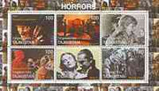 Tadjikistan 2000 The Cinema (Horror Films) perf sheetlet containing set of 6 values unmounted mint