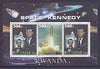 Rwanda 2000 Space Kennedy perf sheetlet containing set of 3 values unmounted mint