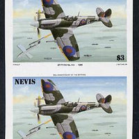 Nevis 1986 Spitfire $3 (Mark XII) unmounted mint imperf pair (as SG 374)