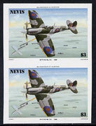 Nevis 1986 Spitfire $3 (Mark XII) unmounted mint imperf pair (as SG 374)