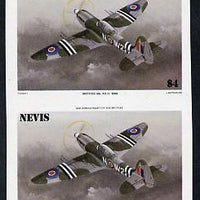 Nevis 1986 Spitfire $4 (Mark XXIV) unmounted mint imperf pair (as SG 375),