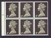 Great Britain 1967-70 Machin 4d sepia (centre band) booklet pane of 6 with cyl no N1, good perfs