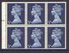 Great Britain 1967-70 Machin 5d blue booklet pane of 6 with cyl no N1, perfs trimmed