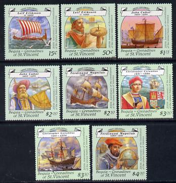 St Vincent - Bequia 1988 Explorers perf set of 8 unmounted mint*