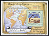 St Vincent - Bequia 1988 Explorers $5 m/sheet (Map & Anchor) unmounted mint.