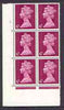Great Britain 1967-70 Machin 6d cylinder block of 6 (Cyl 3 dot) unmounted mint