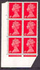 Great Britain 1967-70 Machin 4d vermilion cylinder block of 6 (Cyl 4 dot) unmounted mint