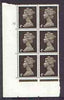 Great Britain 1967-70 Machin 4d sepia (centre bands) cylinder block of 6 (Cyl 12 no dot) unmounted mint