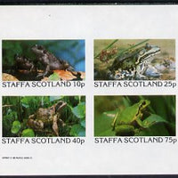 Staffa 1982 Frogs imperf set of 4 values (10p to 75p) unmounted mint