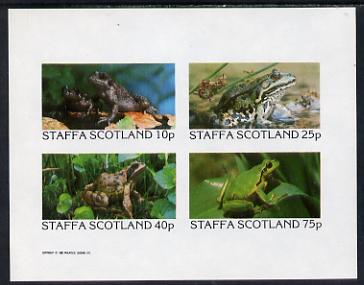 Staffa 1982 Frogs imperf set of 4 values (10p to 75p) unmounted mint