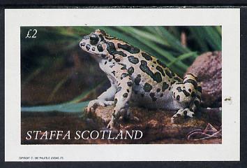 Staffa 1982 Frogs imperf deluxe sheet (£2 value) unmounted mint
