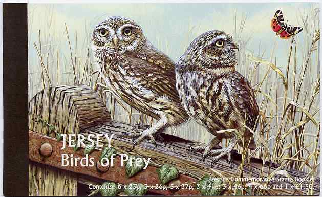 Jersey 2001 Birds of Prey £10.78 prestige booklet complete, SG B59