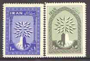 Iran 1960 World Refugee Year set of 2 unmounted mint, SG 1210-11*