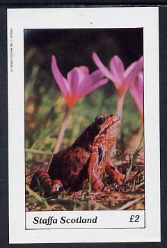 Staffa 1982 Frog imperf deluxe sheet (£2 value) unmounted mint