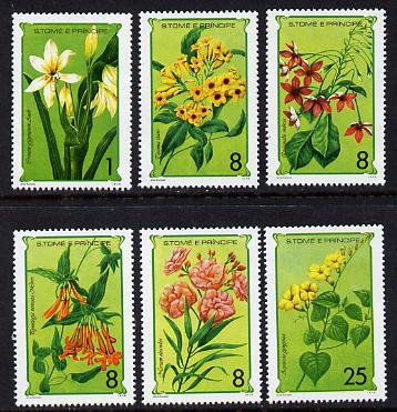 St Thomas & Prince Islands 1979 Flowers set of 6 unmounted mint