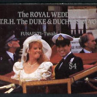Tuvalu - Funafuti 1986 Royal Wedding (Andrew & Fergie) $4 imperforate m/sheet unmounted mint