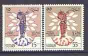 Sudan 1960 World Refugee Year set of 2 unmounted mint, SG 153-54*