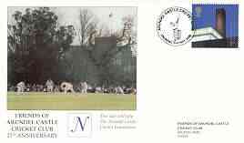 Great Britain 2000 Arundle Castle Cricket Club 25th Anniversary illustrated cover with special 'Cricket' cancel