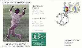 Great Britain 1999 The Primary Club (Patron Derek Underwood) illustrated cover with special 'Cricket' cancel