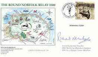 Great Britain 2000 Round Norfolk Relay Race illustrated cover with special 'Running' cancel, signed by Richard Nerurkar (Nerurkar came 5th in the 1996 Olympic Marathon and started the race)