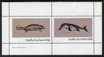 Staffa 1982 Prehistoric Marine Life (Placodus) perf set of 2 values unmounted mint