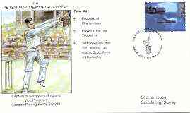 Great Britain 1997 Peter May Memorial Appeal illustrated cover with special 'Cricket' cancel