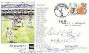 Great Britain 1998 Old England XI (v Neath CC) illustrated cover with special 'Cricket' cancel, signed by David Steele, Pasty Harris, John Lever and Robin Hobbs