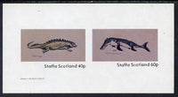Staffa 1982 Prehistoric Marine Life (Placodus) imperf set of 2 values unmounted mint