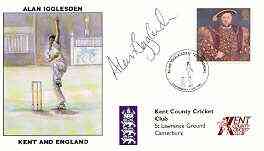Great Britain 1998 Alan Igglesden Testimonial illustrated cover with special 'Cricket' cancel, signed by Alan Igglesden