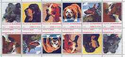 Somaliland 1999 Dogs #1 perf sheetlet of 12 values containing 2 sets of 6 arranged tete-beche unmounted mint