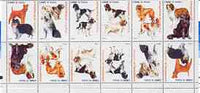 Somaliland 1999 Dogs #2 perf sheetlet of 12 values containing 2 sets of 6 arranged tete-beche unmounted mint