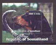 Somaliland 1999 Dogs #1 perf souvenir sheet unmounted mint