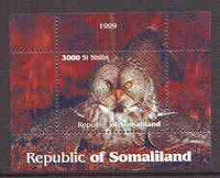 Somaliland 1999 Owls perf souvenir sheet unmounted mint