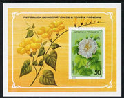 St Thomas & Prince Islands 1979 Flowers imperf m/sheet unmounted mint (Mi Block 33)