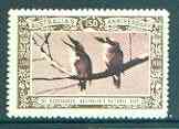 Australia 1938 Kookaburras, Poster Stamp from Australia's 150th Anniversary set, unmounted mint
