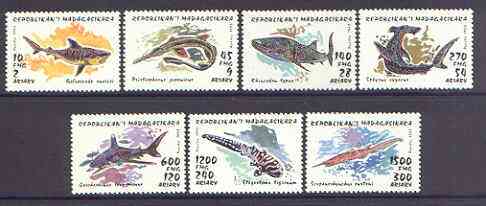 Madagascar 1993 Sharks perf set of 7 unmounted mint SG 1108-14*