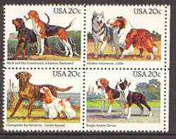 United States 1984 Centenary of Kennel Club se-tenant block of 4 unmounted mint, SG 2098a