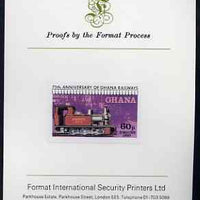 Ghana 1978 Steam Loco 60p (from Railways set) imperf proof mounted on Format International proof card, as SG 870