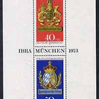 Germany - West 1973 IBRA Stamp Exhibition - Posthouse Signs perf m/sheet unmounted mint SG MS 1660