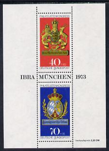 Germany - West 1973 IBRA Stamp Exhibition - Posthouse Signs perf m/sheet unmounted mint SG MS 1660