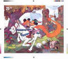 Bhutan 1985 Walt Disney 'Rapunzel' by Grimm Brothers - Intermediate stage computer-generated essay #4 (as submitted for approval) for 25nu m/sheet (They All live Happily Ever After) 175 x 140 mm very similar to issued design plus ……Details Below