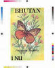 Bhutan 1990 Butterflies - Intermediate stage computer-generated essay #4 (as submitted for approval) for 1nu value (Prioneris thestylis) 100 x 160 mm very similar to issued design plus marginal markings, ex Government archives and……Details Below