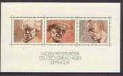 Germany - West 1978 Nobel Prize Winners (Literature) m/sheet unmounted mint, SG 1853