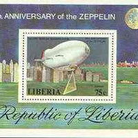 Liberia 1978 Zeppelin Anniversary perf m/sheet (Goodyear Airship) unmounted mint SG MS 1340