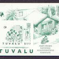 Tuvalu 1988 Red Cross imperf m/sheet with red omitted, SG MS 522