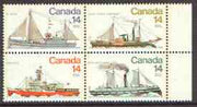 Canada 1978 Canadian Ships (4th series) se-tenant block of 4 unmounted mint, SG 931a