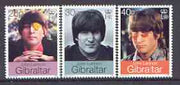 Gibraltar 1999 30th Wedding of John Lennon & Yoko Ono set of 3 unmounted mint, SG 877-79