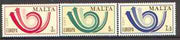 Malta 1973 Europa (Posthorn) set of 3 unmounted mint, SG 501-03*