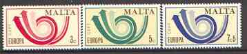 Malta 1973 Europa (Posthorn) set of 3 unmounted mint, SG 501-03*