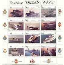 British Indian Ocean Territory 1997 Ocean Wave sheetlet containing set of 12, unmounted mint SG 202a